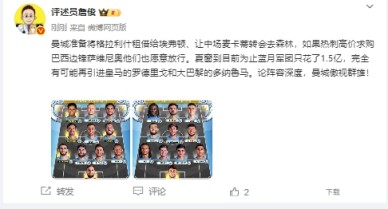詹俊:曼城可能引进罗德里戈、多纳鲁马,阵容深度傲视群雄! 詹俊:曼城可能引进罗德里戈、多纳鲁马,阵容深度傲视群雄!