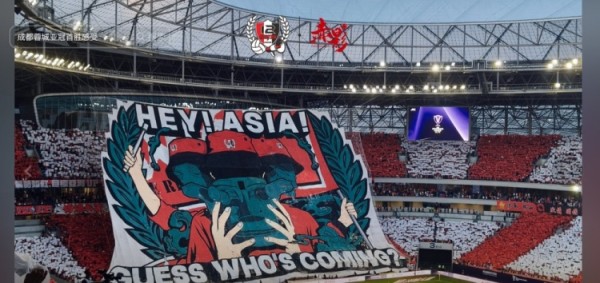 韦世豪晒蓉城tifo:为了成都!亚洲之巅!BEST FANS!!! 韦世豪晒蓉城tifo:为了成都!亚洲之巅!BEST FANS!!!